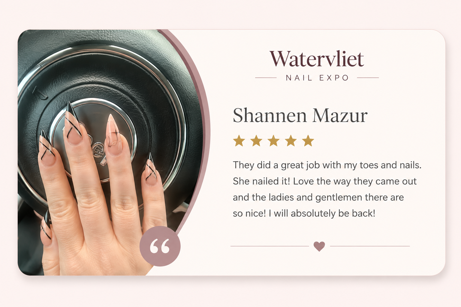 Five star review from Shannen Mazur